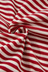 Nautical Lines Striped Bow Back Cutout Wide Sleeve Tee